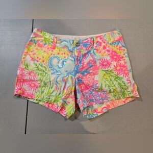 Lilly Pulitzer Pink and Blue Floral Women's Shorts